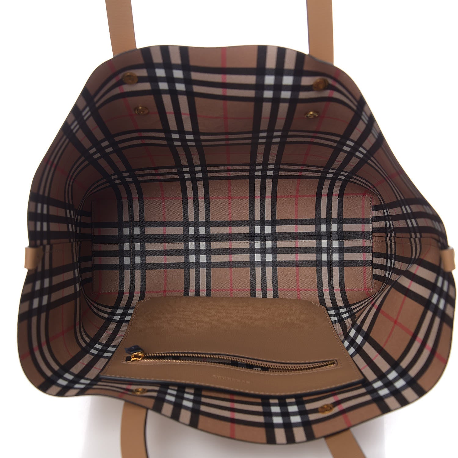 Burberry Calfskin Crest Embossed Medium Tote Camel 4 of 8