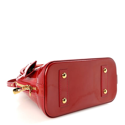 Louis Vuitton Vernis Rayures Alma BB Pomme D'Amour 4 of 9