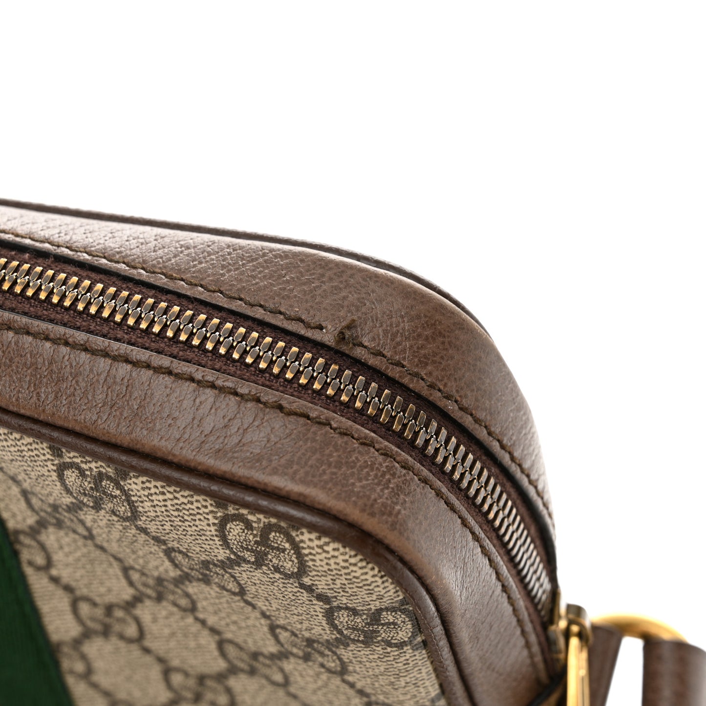 GG Supreme Monogram Web Small Ophidia Messenger Bag Brown