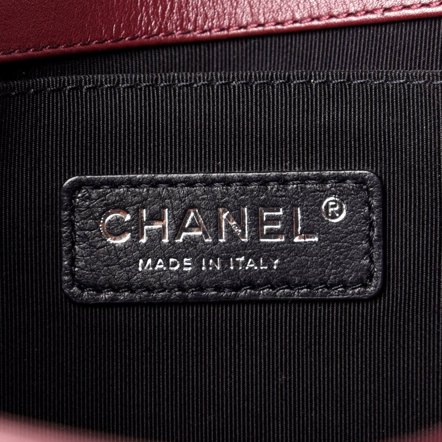 Chanel Calfskin Horizontal Quilted Medium Boy Flap Burgundy 7 of 10