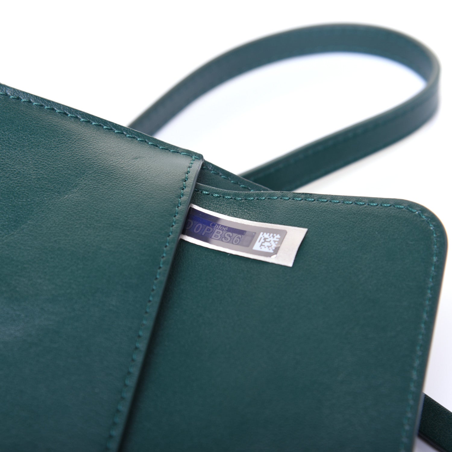 Chloe Shiny Calfskin Small Tess Crossbody Rain Forest 9 of 10
