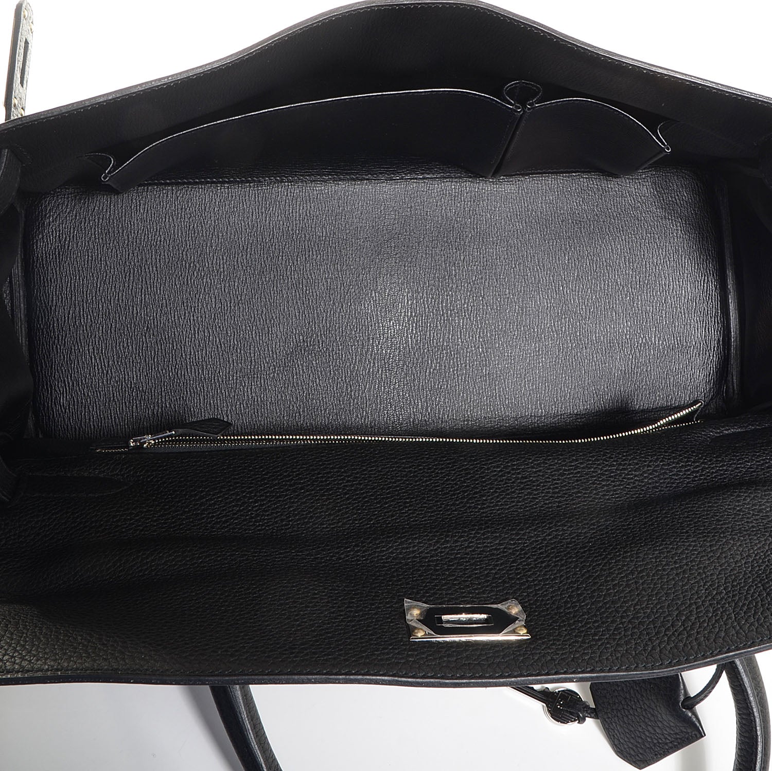Hermes Taurillon Clemence Shoulder Kelly 40 Black 13 of 26