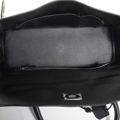 Hermes Taurillon Clemence Shoulder Kelly 40 Black 13 of 26