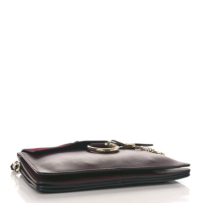Chloe Suede Calfskin Medium Faye Shoulder Bag Dark Purple 4 of 9