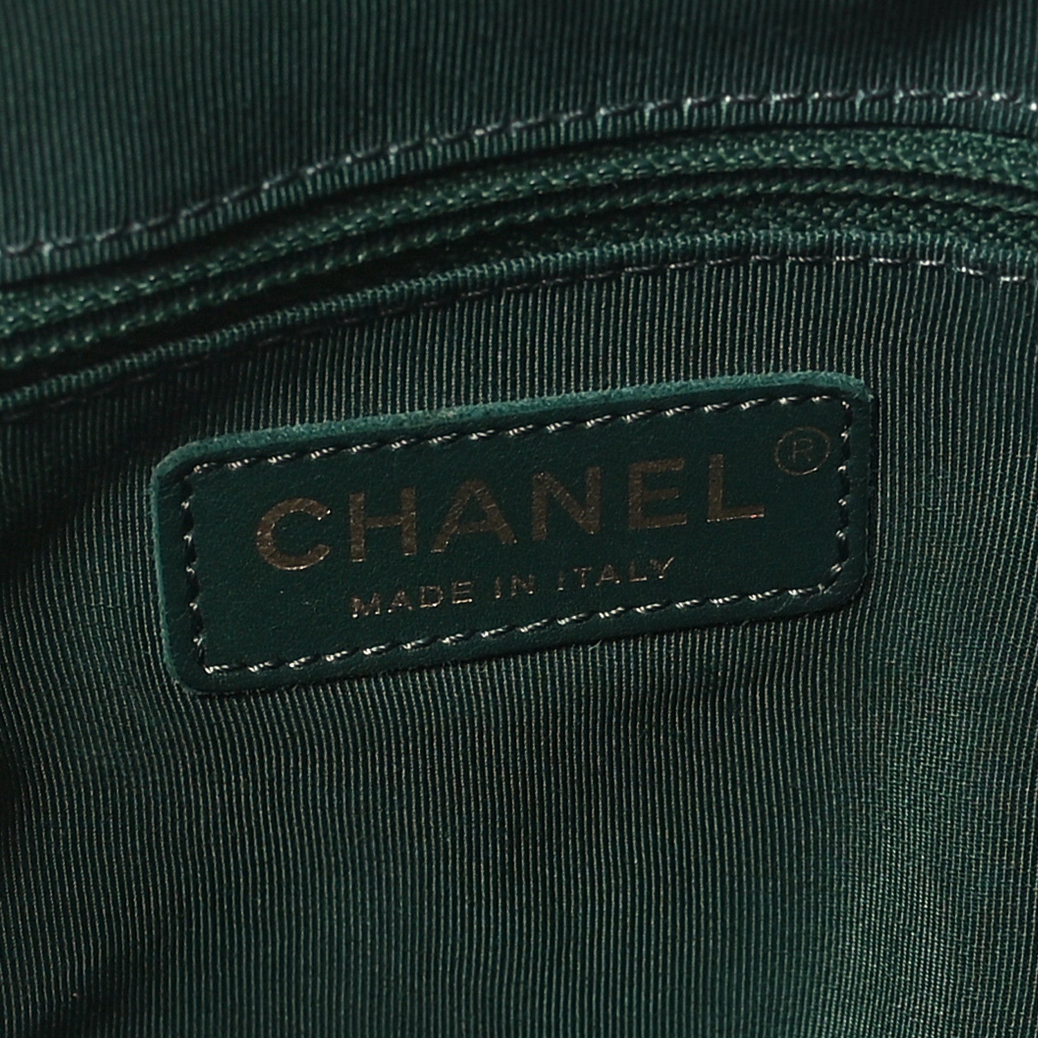 Chanel Calfskin Stitched Large Button Up Hobo Dark Green 6 of 12