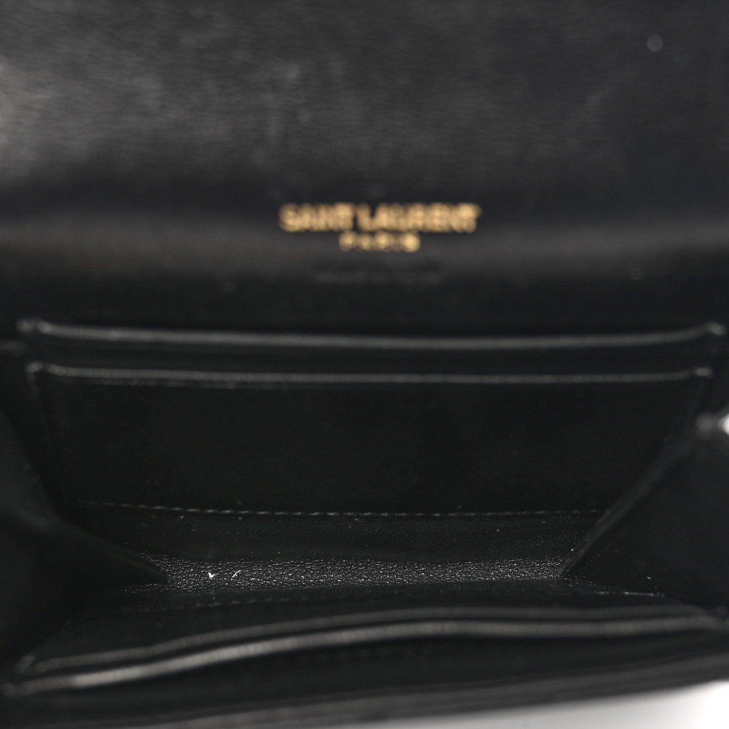 Saint Laurent Lambskin Matelasse Monogram Vicky Tri-Fold Wallet Black 5 of 8