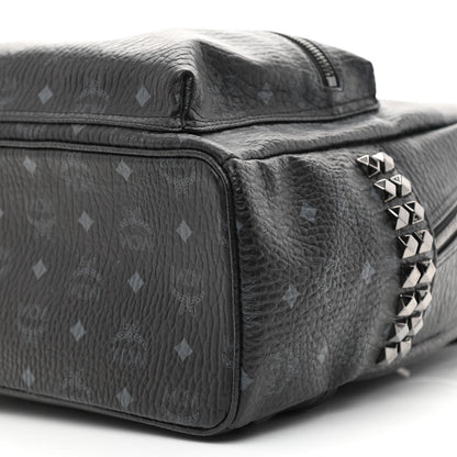 MCM Visetos Medium Side Studs Stark Backpack Black 13 of 15