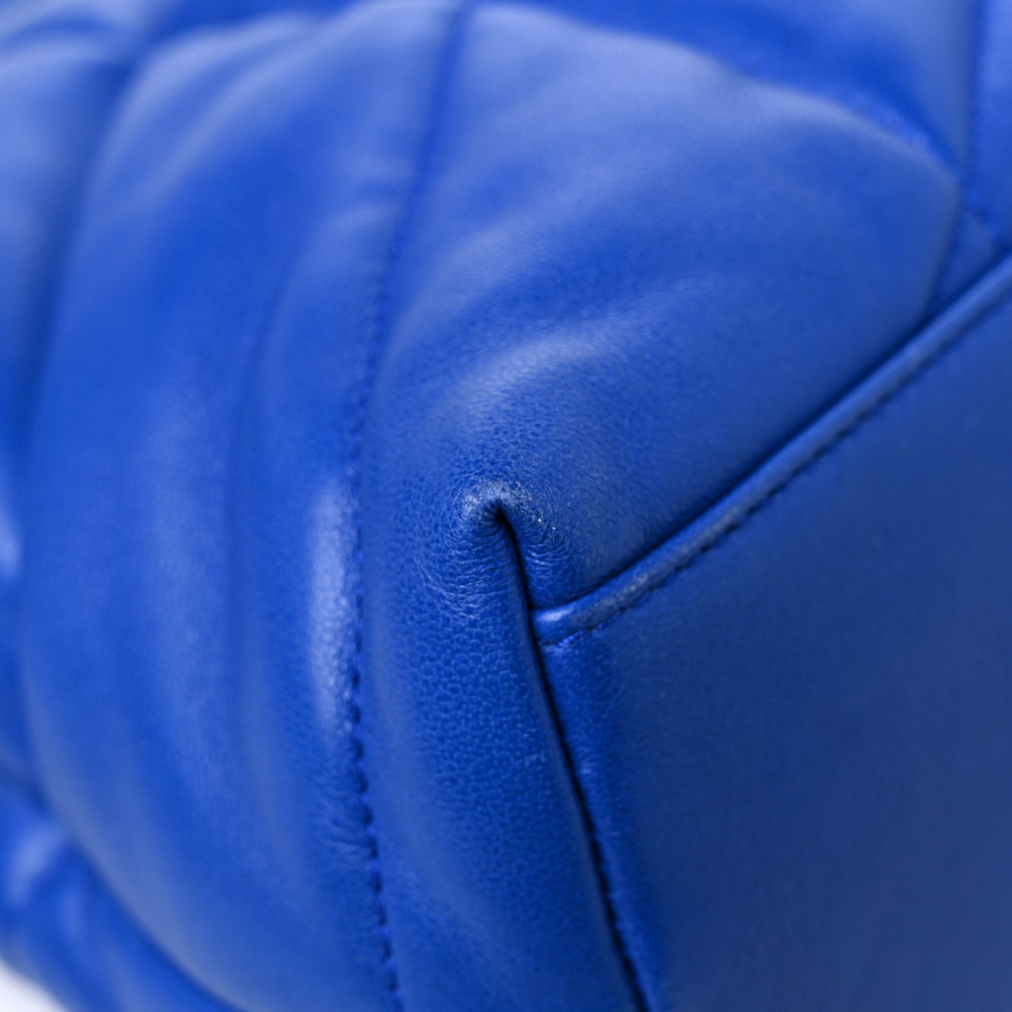 Lambskin Quilted Small Loulou Puffer Monogram Chain Satchel Majorele Blue