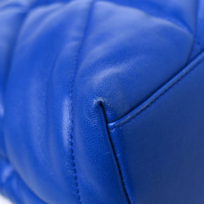 Saint Laurent Lambskin Quilted Small Loulou Puffer Monogram Chain Satchel Majorele Blue 11 of 15