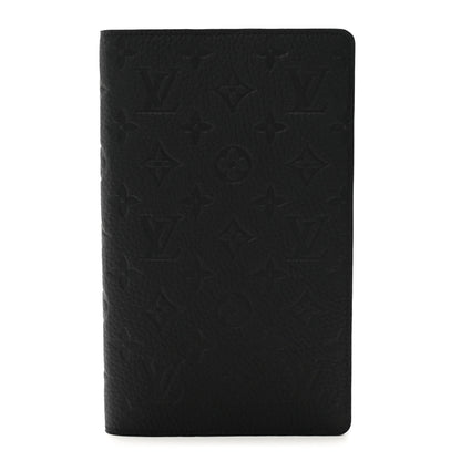 Louis Vuitton Taurillon Monogram Emily Notebook Cover MM Black 1 of 6