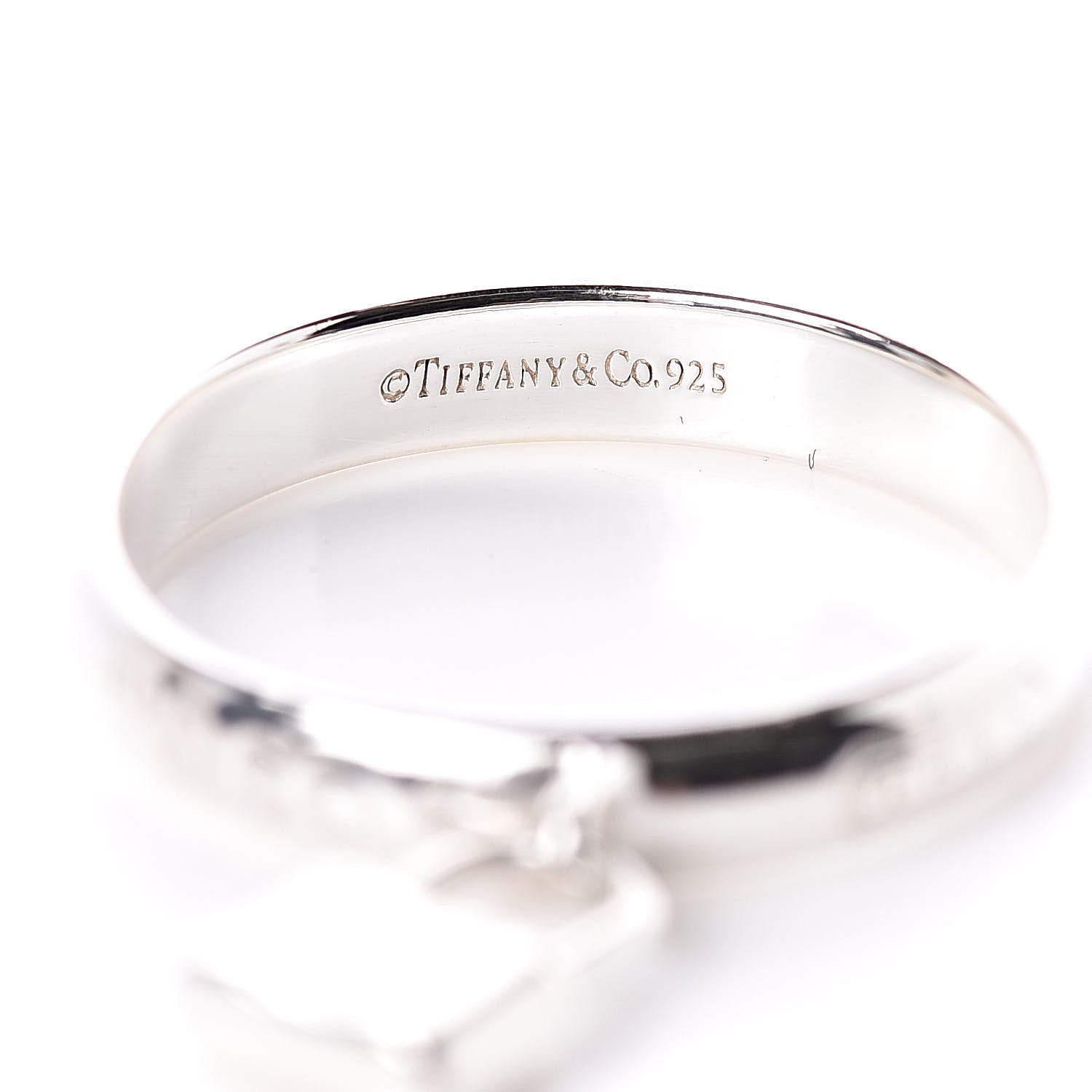 Tiffany Sterling Silver 1837 Lock Charm Ring 62 10 3 of 4