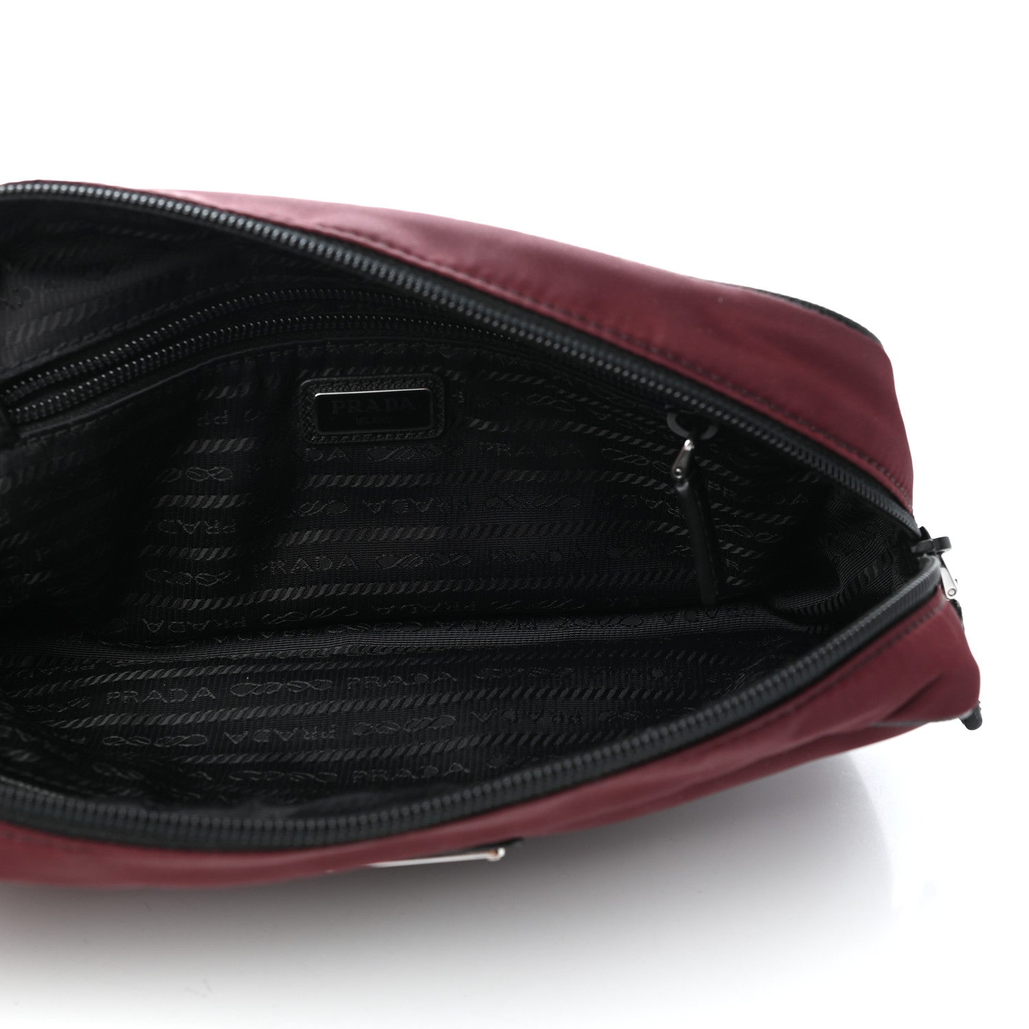 Prada Tessuto Nylon Saffiano Wristlet Granato 5 of 9