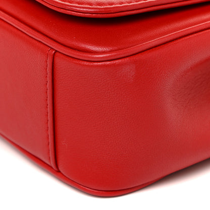 Chanel Lambskin CC Mania Flap Bag Red 9 of 11