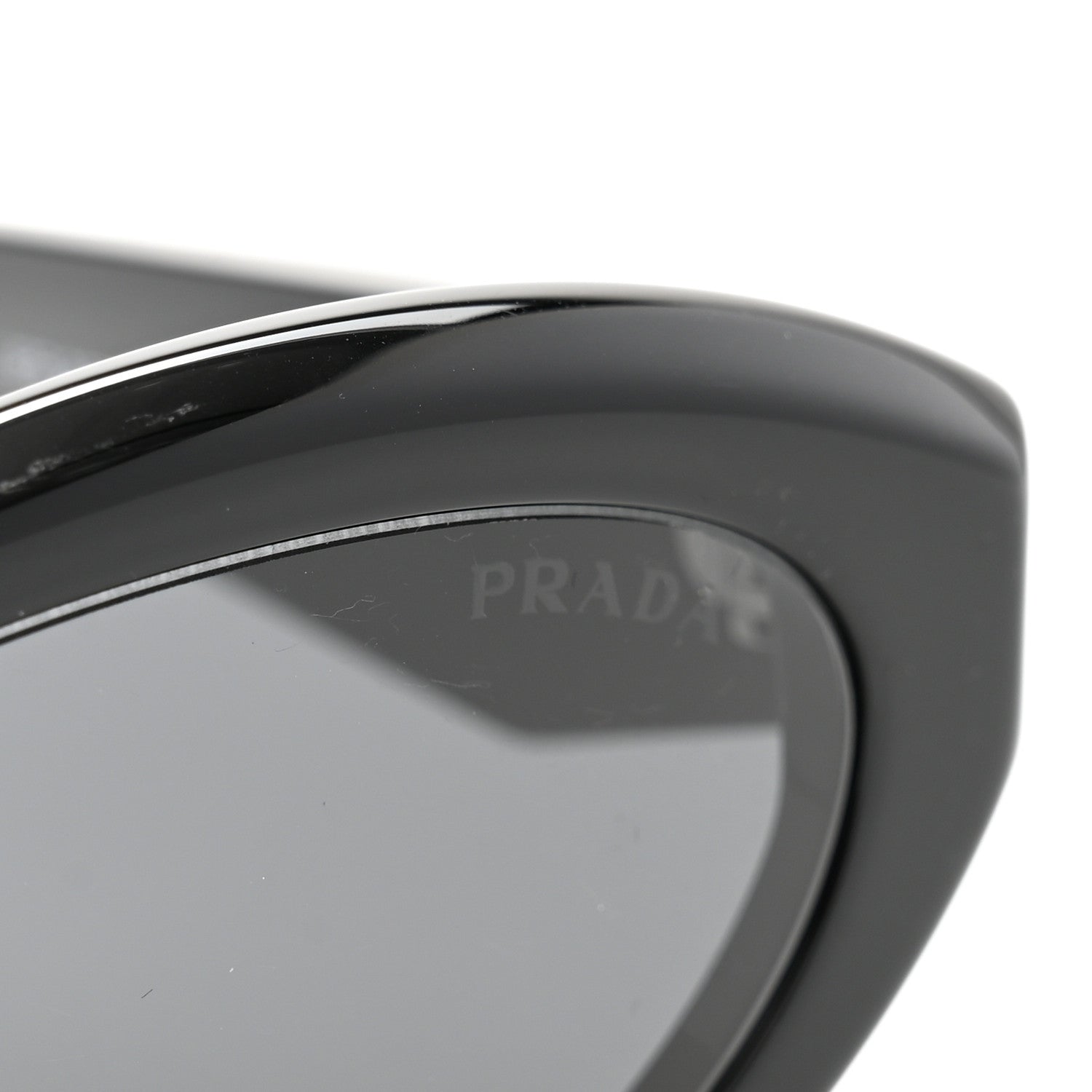 Prada Acetate Oval Sunglasses SPR 26Z Black 7 of 8