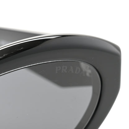 Prada Acetate Oval Sunglasses SPR 26Z Black 7 of 8