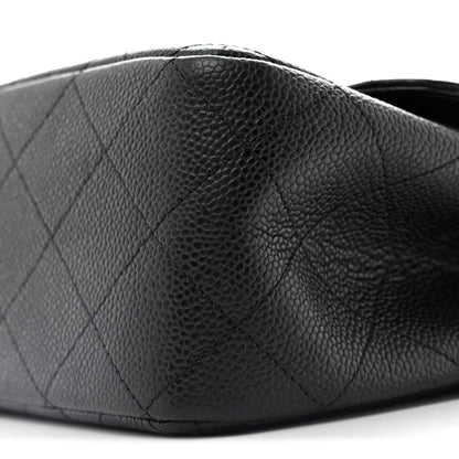 Chanel Caviar Quilted Jumbo Double Flap Black 9 of 10