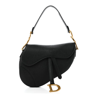 Christian Dior Grained Calfskin Saddle Bag Black 1 of 11