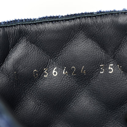 Chanel Denim Calfskin Quilted Lace Up Combat Boots 35.5 Blue 9 of 10