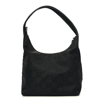 Gucci Nylon Monogram Small Hobo Black 1 of 10