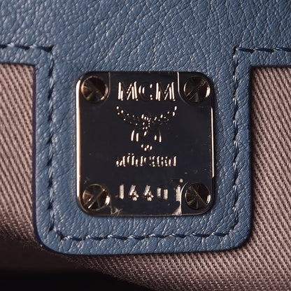 MCM Calfskin Ottomar Monogram Large Klara Hobo Luft Blue 7 of 10