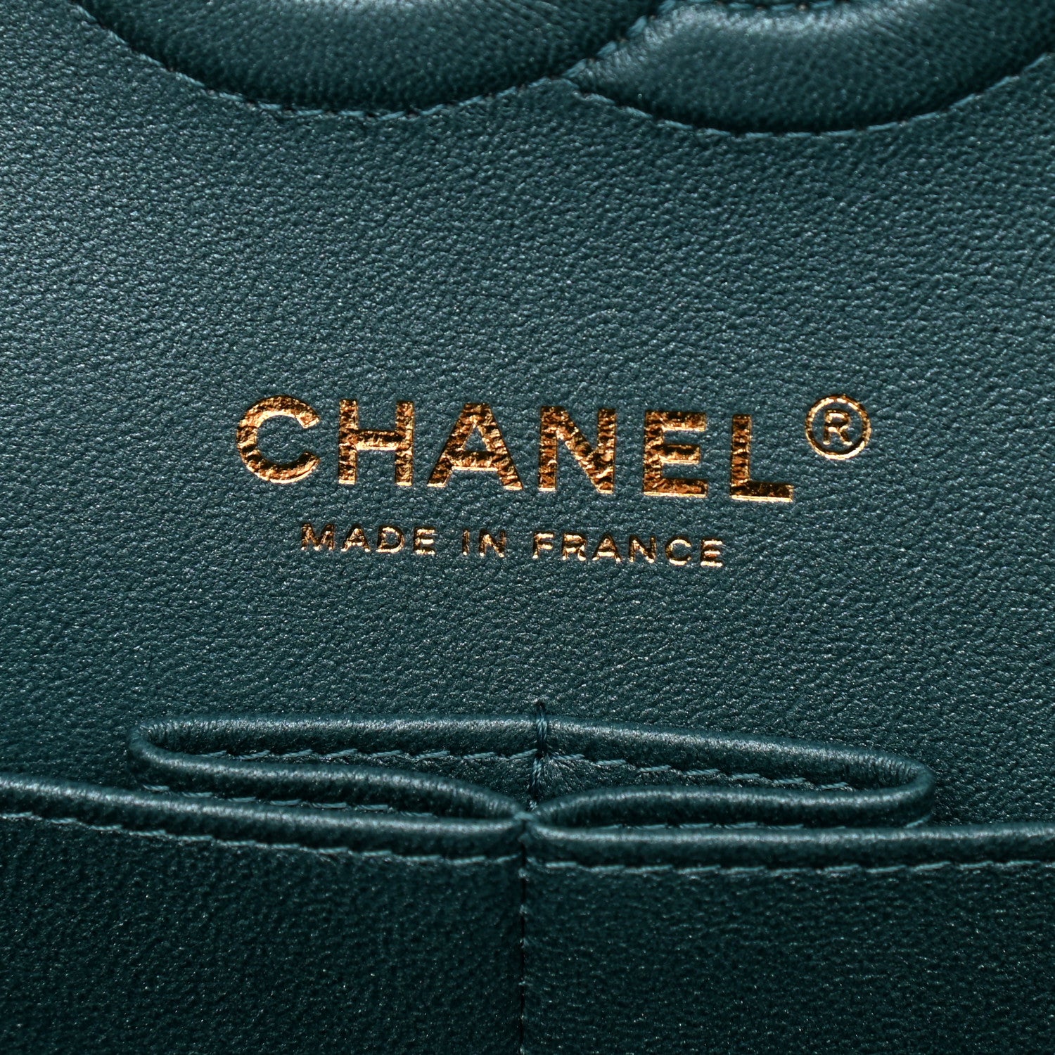 Chanel Iridescent Caviar Quilted Medium Double Flap Green 6 of 9