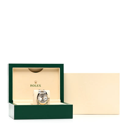 Rolex Stainless Steel 18K Yellow Gold Diamond 36mm Oyster Perpetual Datejust Watch Silver Roman 126203 5 of 5