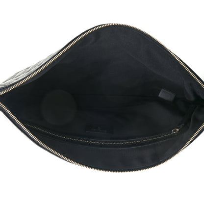 Chanel Lambskin Quilted Large Cosmetic Case Black 5 of 7