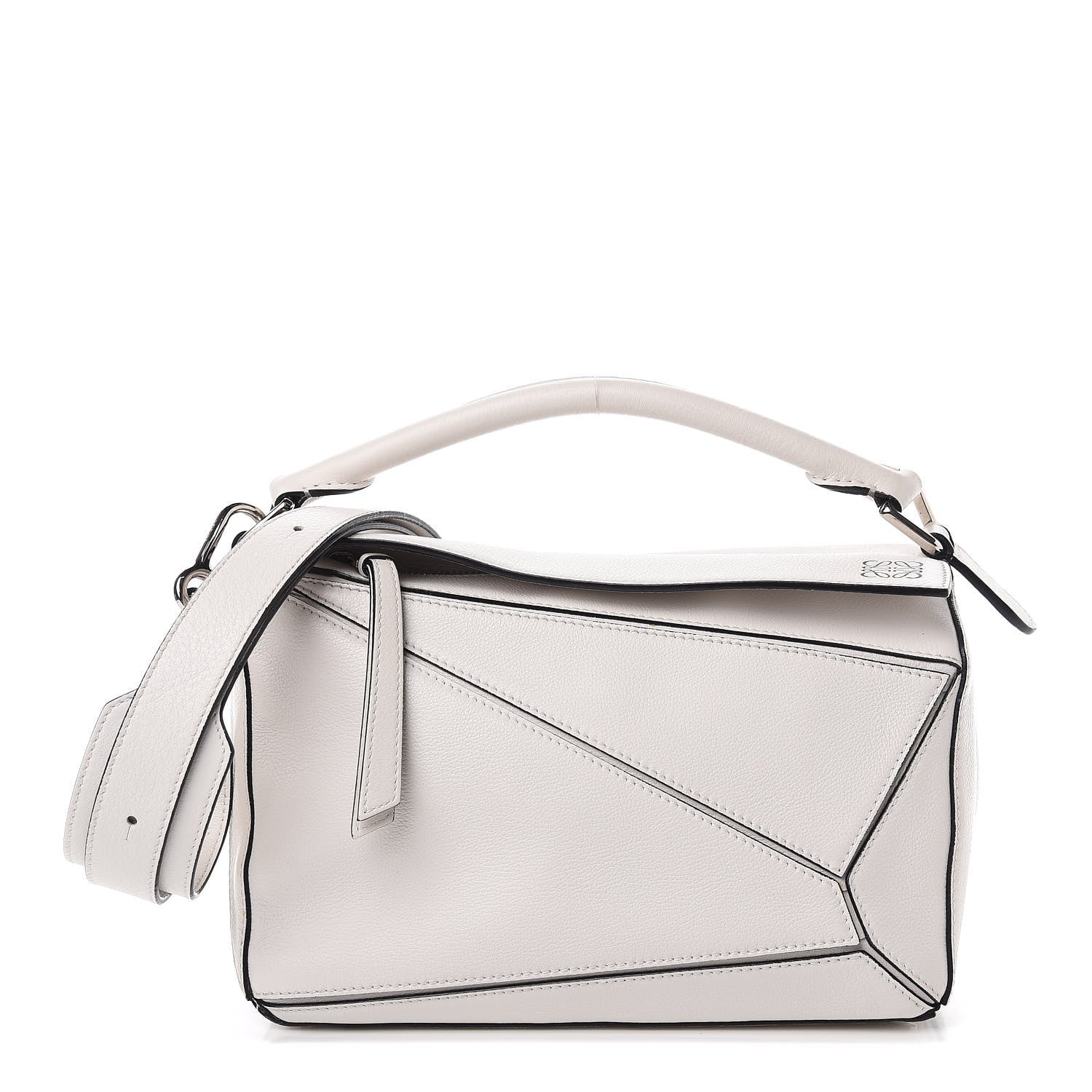 Loewe Calfskin Small Puzzle Bag White 1 of 10