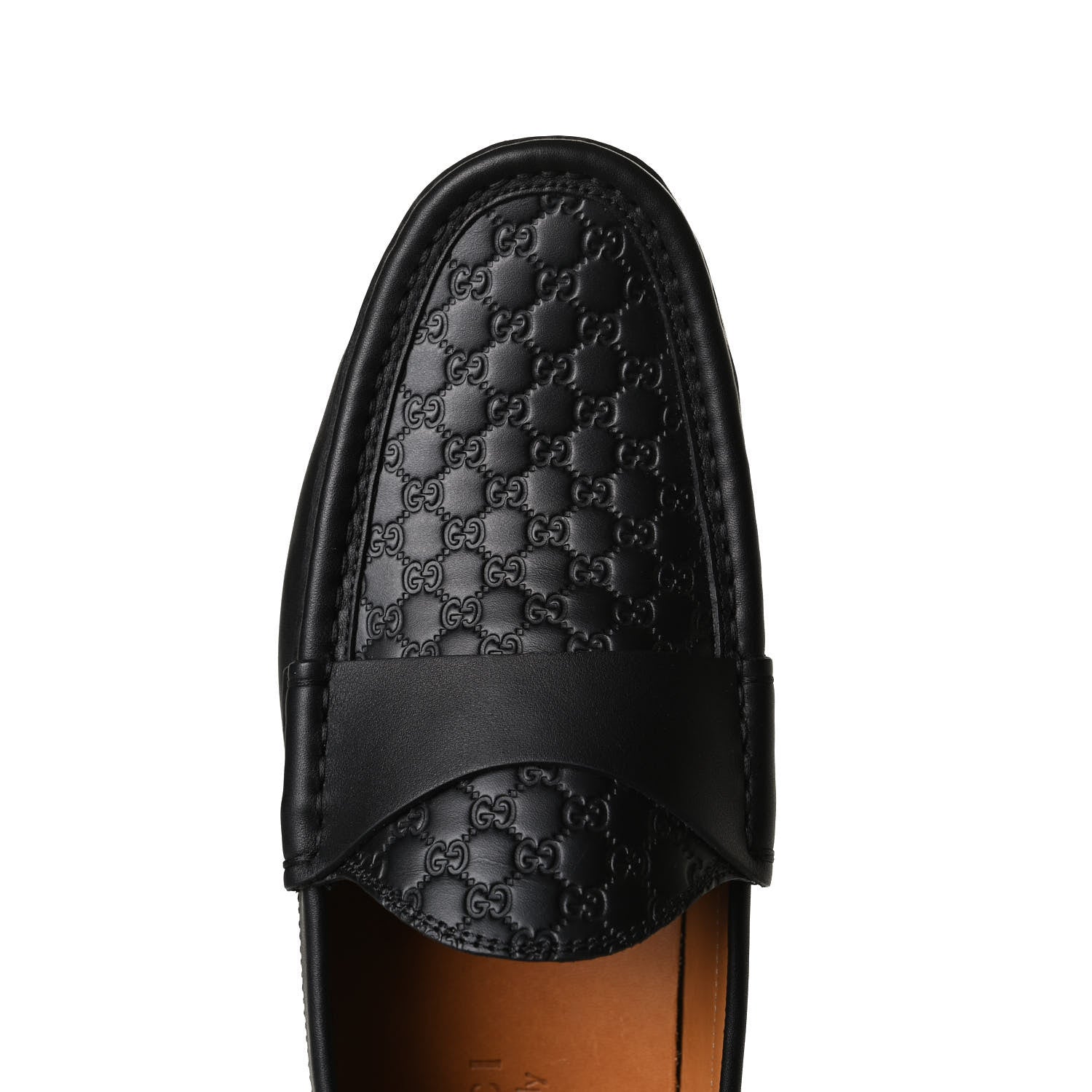 Gucci Calfskin Miro Soft Microguccissima Mens Driver Loafer 6.5 Black 11 of 13