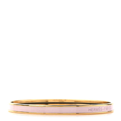Hermes Enamel Printed Extra Narrow Bracelet 65 Rose 1 of 5