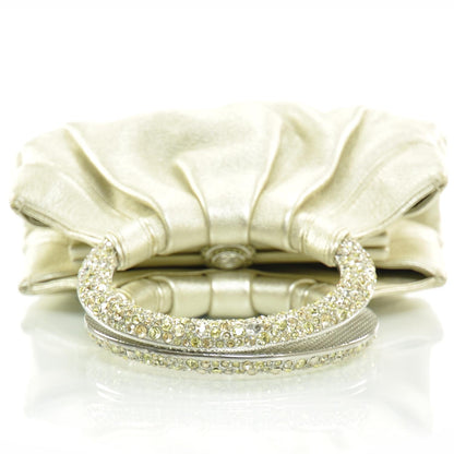 Judith Leiber Leather Austrian Crystal Blaze Dragee Evening Bag 5 of 8