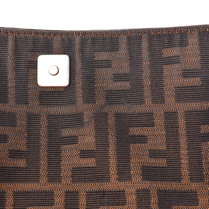 Fendi Zucca Laminated Vachetta Small Chef Shoulder Bag Tobacco Bronzo 10 of 18