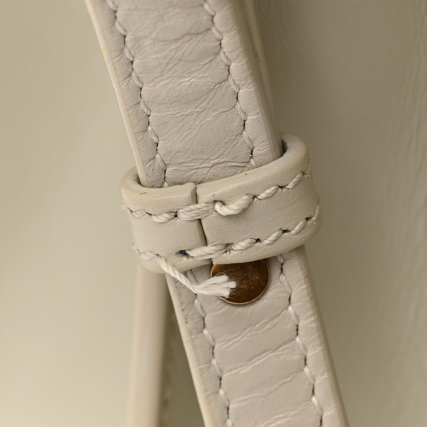 Smooth Calfskin Medium Classic Monogram Cassandra Top Handle Crema Soft Rouge Legion