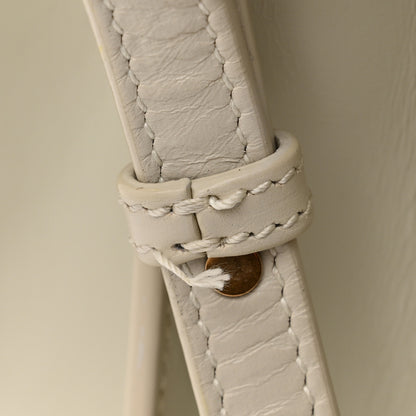 Saint Laurent Smooth Calfskin Medium Classic Monogram Cassandra Top Handle Crema Soft Rouge Legion 13 of 15