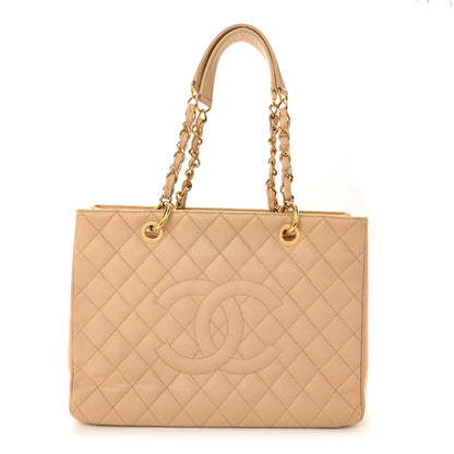 Chanel Caviar Quilted Grand Shopping Tote GST Beige Clair 1 of 11