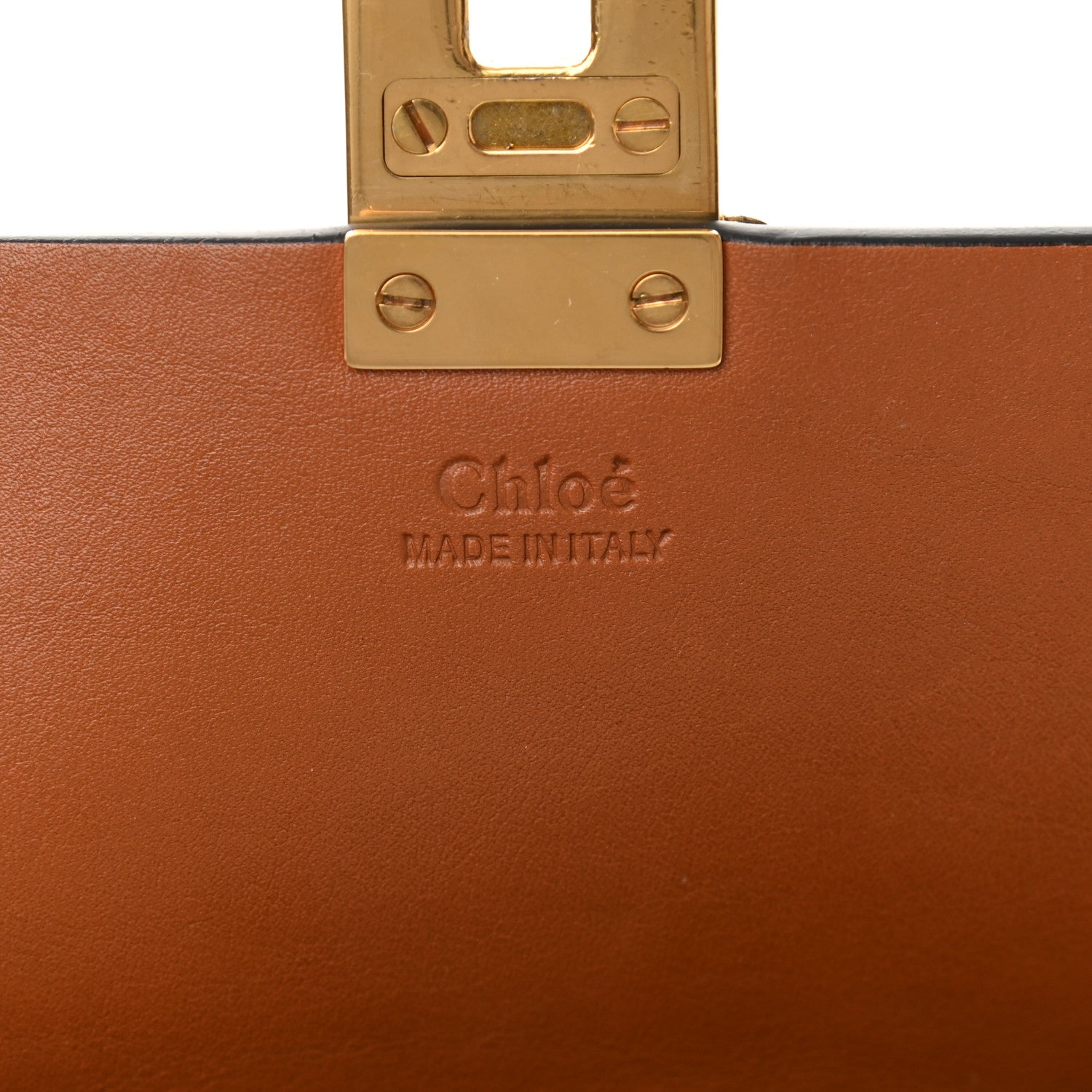 Chloe Smooth Calfskin Suede Striped Patchwork Drew Shoulder Bag Caramel 6 of 10