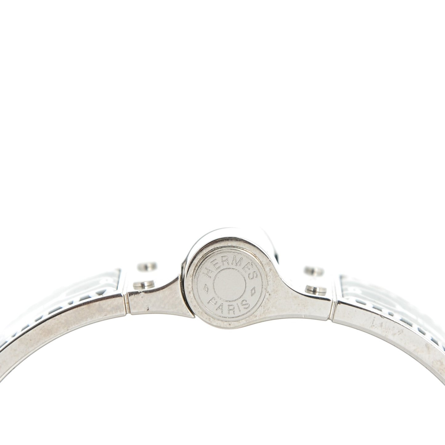 Enamel Printed Wide Balades Equestres Positif Negatif Hinged Bracelet S Black