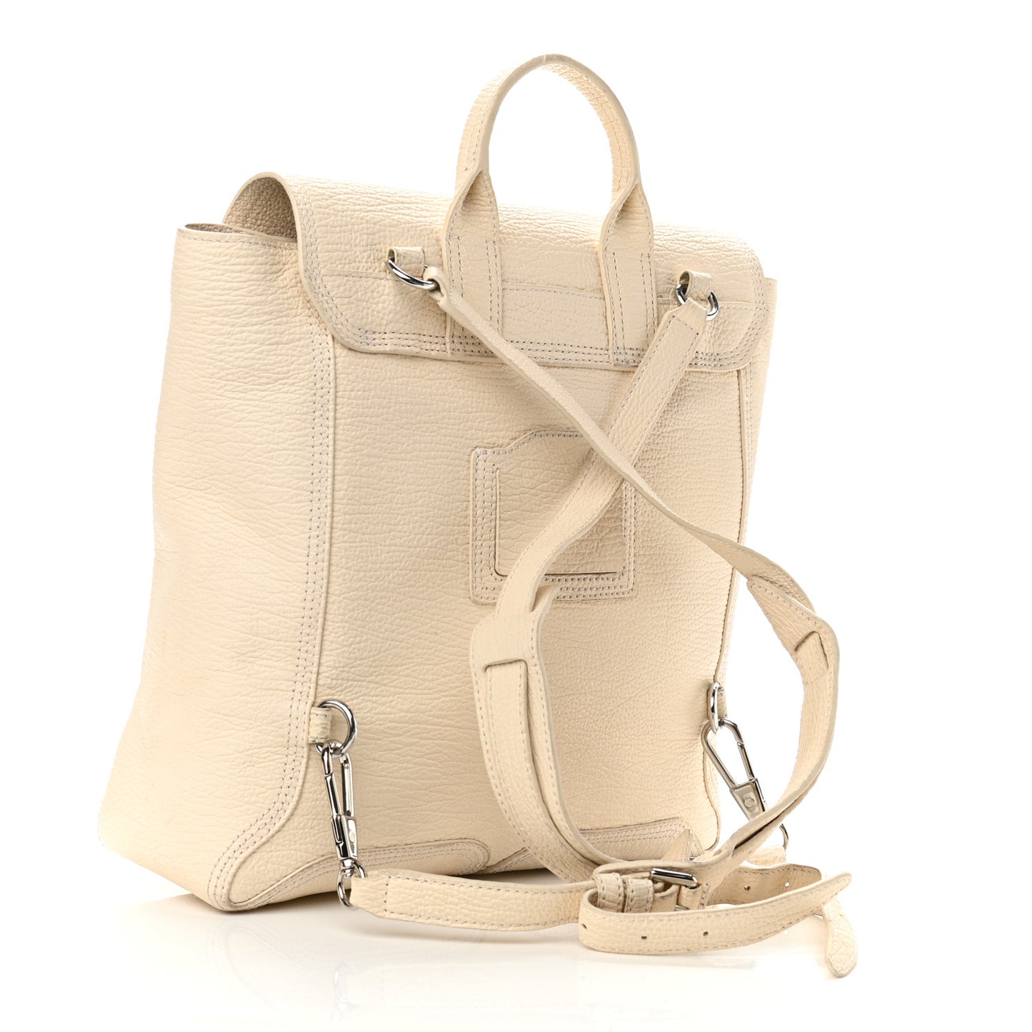 Textured Calfskin Pashli Backpack Milk