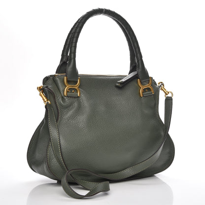 Chloe Calfskin Medium Marcie Satchel Midnight Green 4 of 8