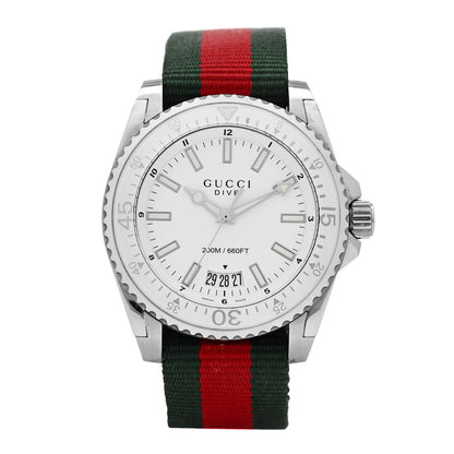 Gucci Stainless Steel Nylon 45mm Dive Quartz Watch 1 of 4