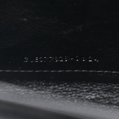 Saint Laurent Grain De Poudre Matelasse Chevron Monogram Chain Wallet Black 7 of 10