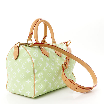 Louis Vuitton Calfskin Monogram Speedy P9 Bandouliere 30 Frozen Lime 4 of 14