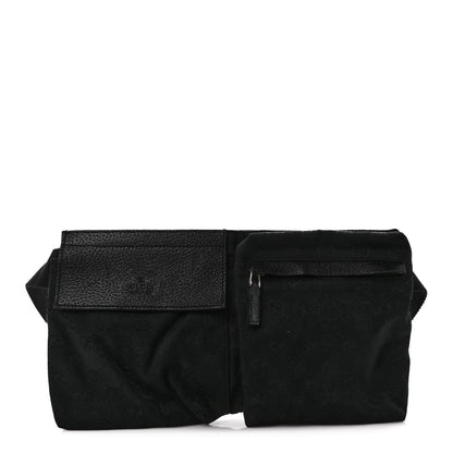 Gucci GG Monogram Double Pocket Belt Bag Black 1 of 9