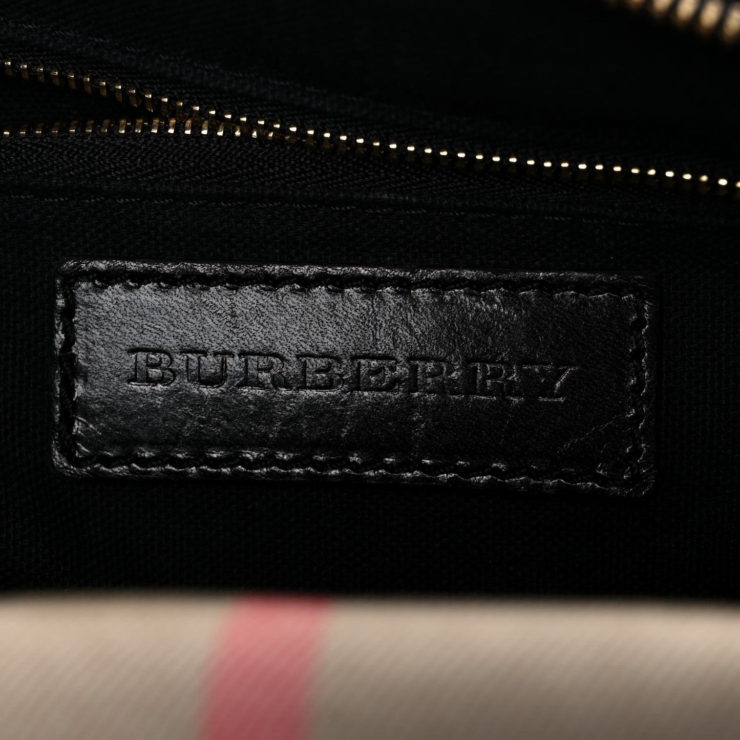 House Check Bridle Calfskin Medium Alchester Bowling Bag Black