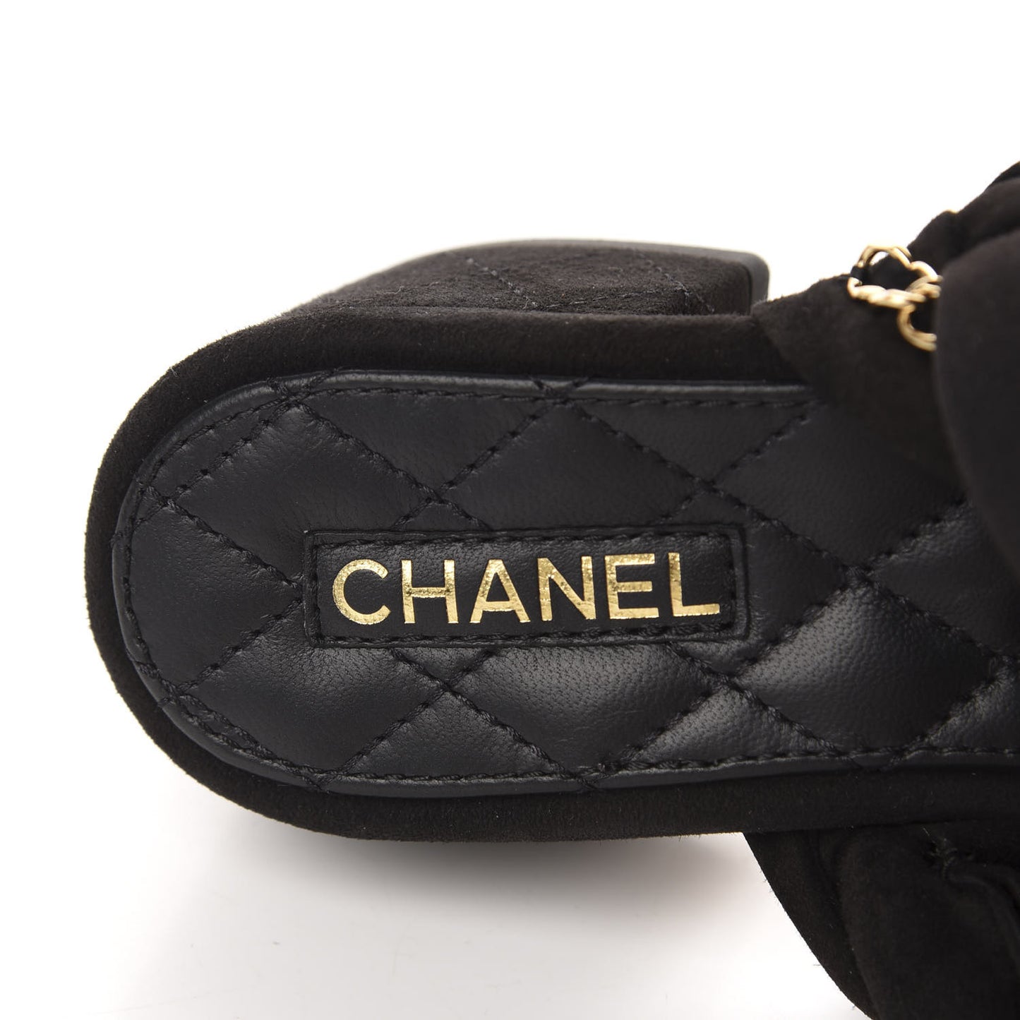 Kid Suede Chain Braided Sandals 37.5 Black