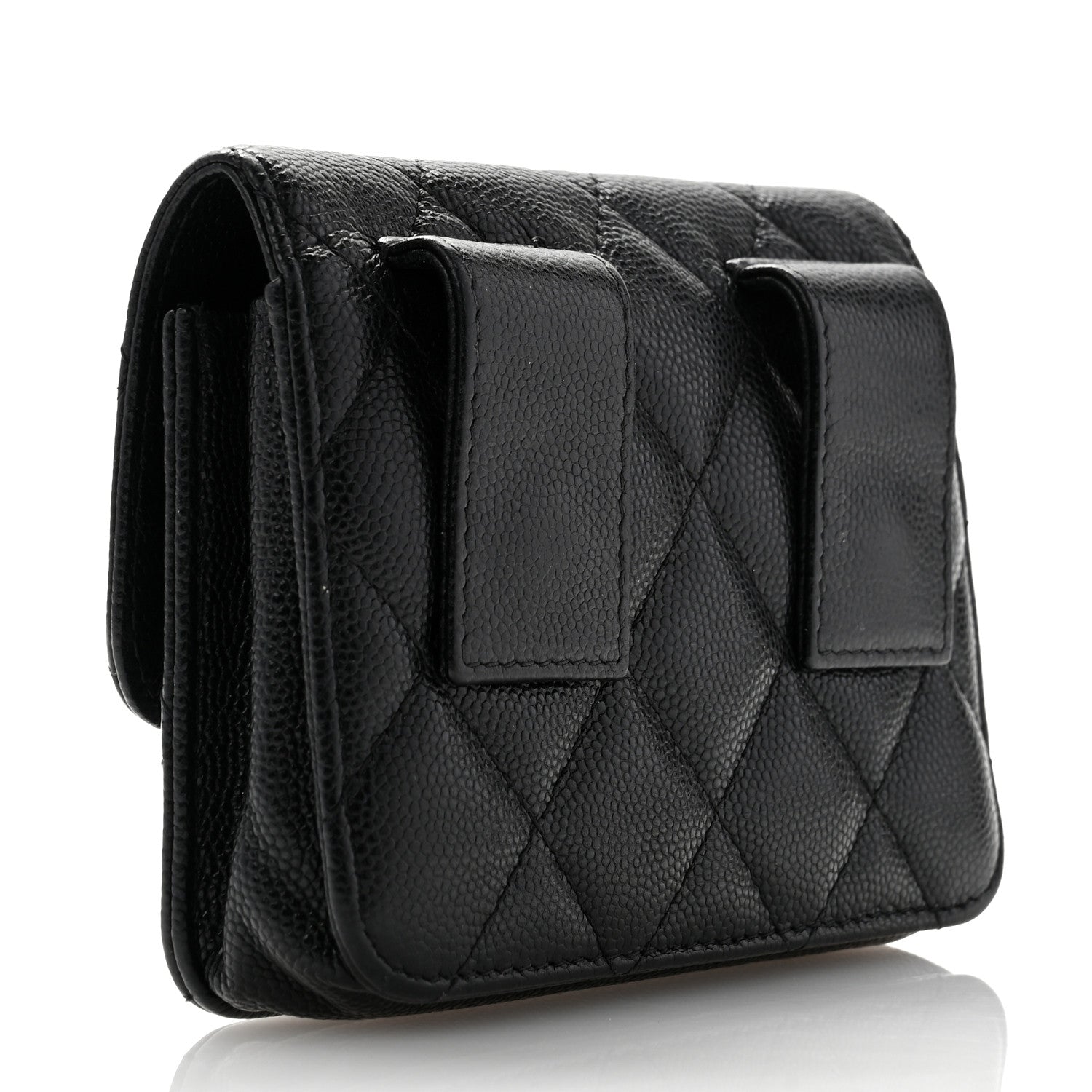 Chanel Caviar Quilted My Everything Belt Flap Card Holder Black 3 of 9