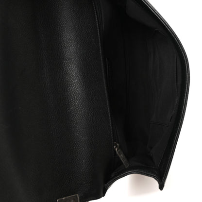 Chanel Calfskin Chevron Quilted New Medium Boy Flap Black 4 of 10