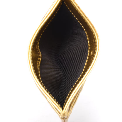 Chanel Metallic Calfskin Crocodile Embossed Cocodile Card Holder Gold 8 of 9