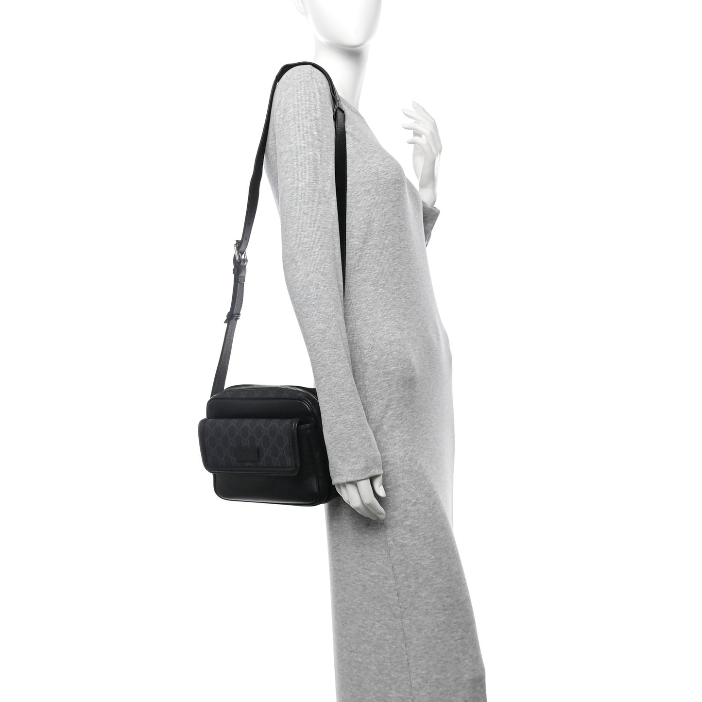 GG Supreme Monogram Small Crossbody Bag Black