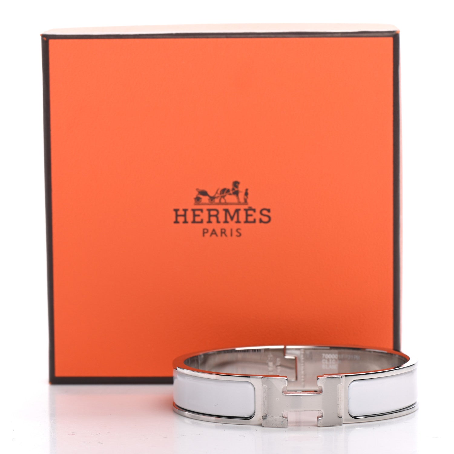 Hermes Enamel Narrow Clic Clac H Bracelet PM White 6 of 6
